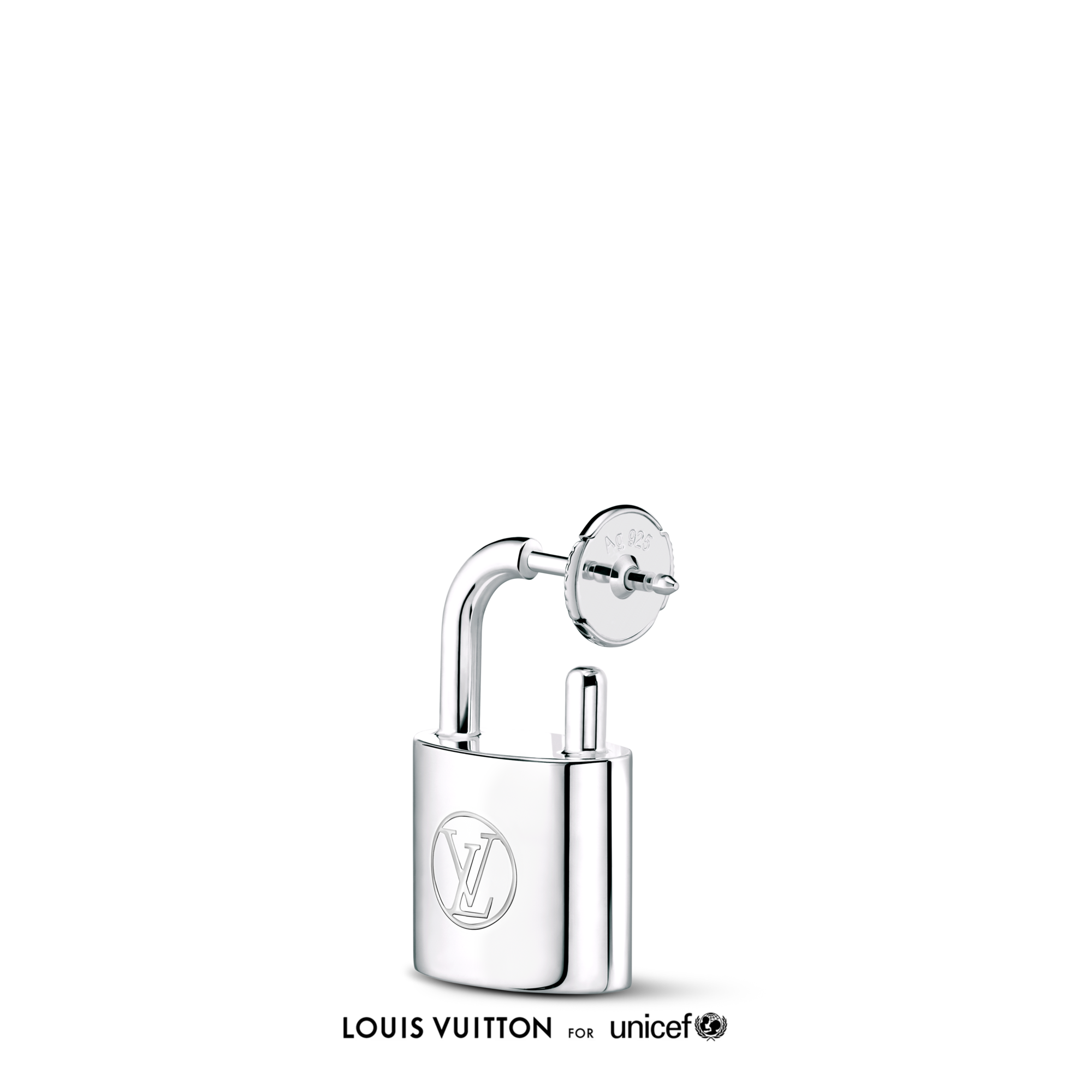 Silver Lockit Earring, Sterling Silver - Per Unit - Jewelry